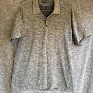 lululemon athletica Heathered Gray Polo Shirt